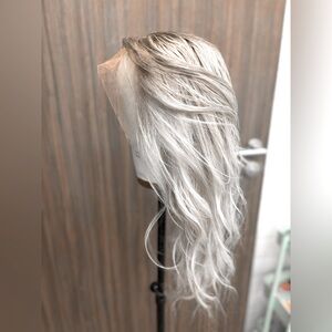 Ash blond balayage lace frontal 100%human hair